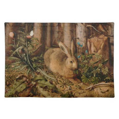 Hans Hoffmann A Hare In The Forest Cloth Placemat
