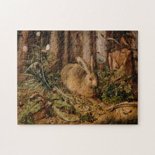Hans Hoffmann A Hare In The Forest Jigsaw Puzzle (Horizontal)