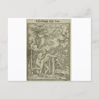 HANS HOLBEIN ADAM & EVE DRIVEN OUT OF PARADISE POSTCARD