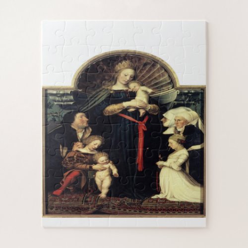 hans holbein lithograph Darmstadt Madonna Jigsaw Puzzle