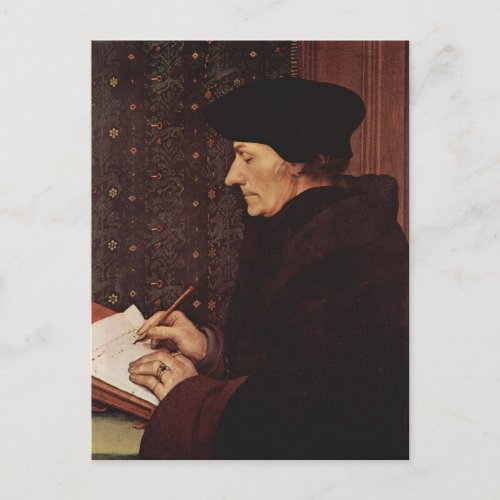 Hans Holbein _ Portrait of Desiderius Erasmus Postcard