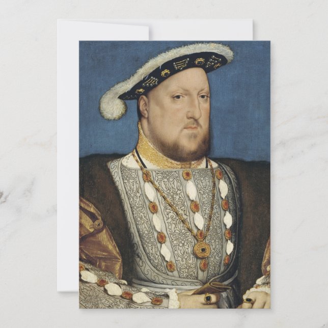 Hans Holbein the Younger - Portrait of Henry VIII Invitation (Front)