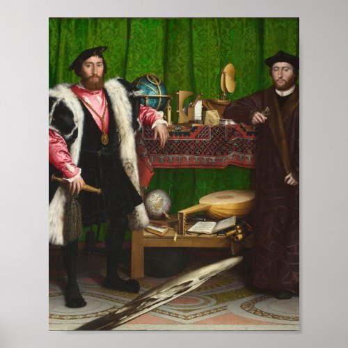Hans Holbein The Younger _ The Ambassadors Poster