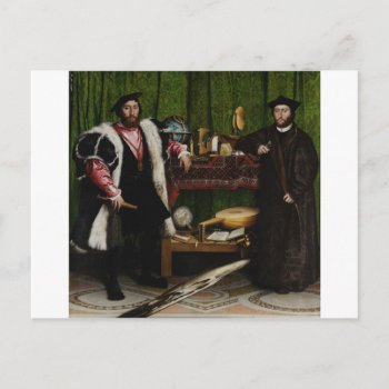 Hans Holbein The Younger's The Ambassadors Postcard by ThinxShop at Zazzle