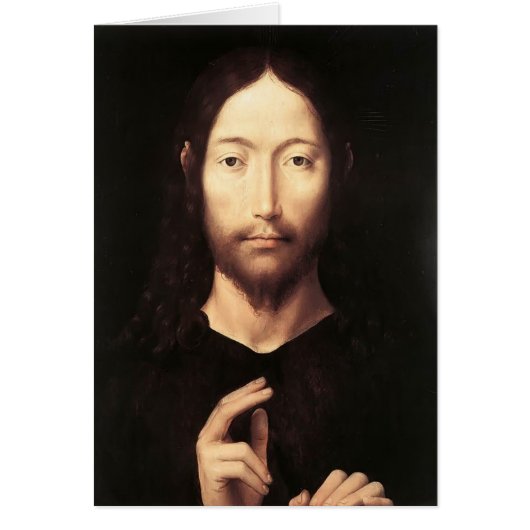 Hans Memling- Christ Giving His Blessing Cards (Front)