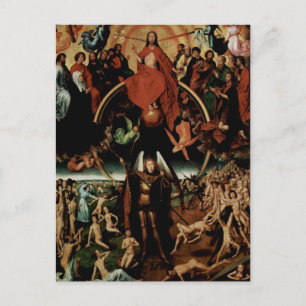 Hans Memling-Last Judgment with Archangel Michael Postcard
