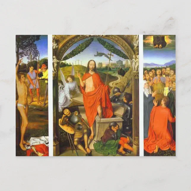 Hans Memling- Triptych Of The Resurrection Postcard | Zazzle