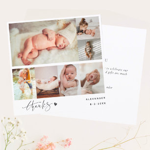 Hans-written Newborn Photo Collage Thank You
