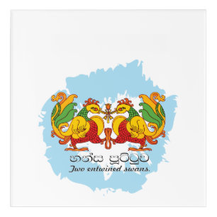 Hansa Puttuwa – Two Entwined Swans Acrylic Print