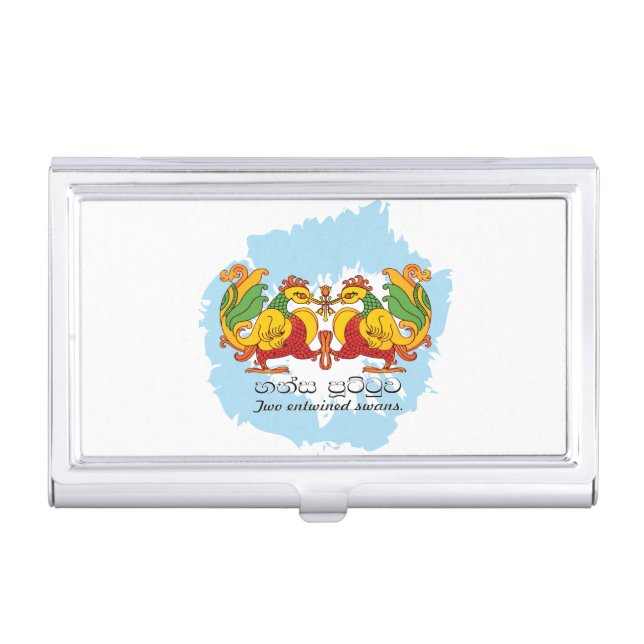Hansa Puttuwa – Two Entwined Swans Business Card Case (Front)