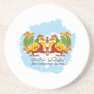 Hansa Puttuwa – Two Entwined Swans Coaster
