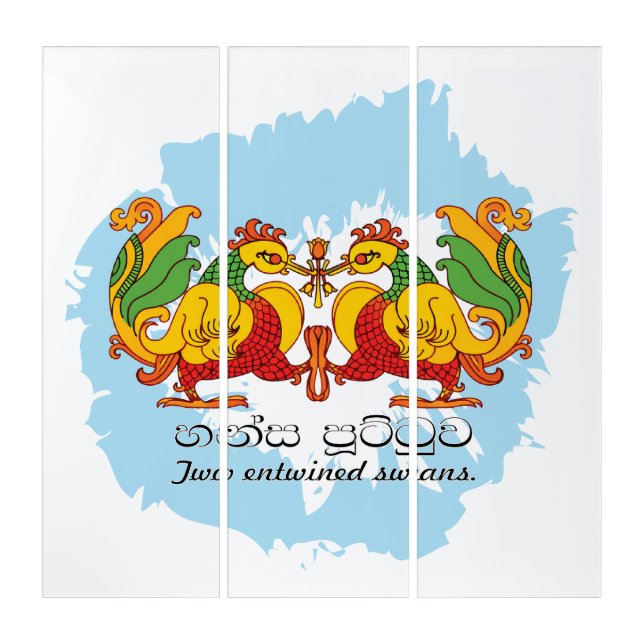 Hansa Puttuwa – Two Entwined Swans Triptych (Front)