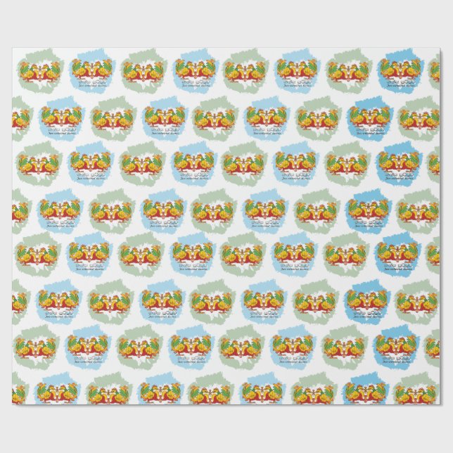 Hansa Puttuwa – Two Entwined Swans Wrapping Paper (Flat)