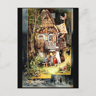 hansel and gretel 2 vintage postcard