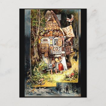 Hansel And Gretel 2 Vintage Postcard by SpookyThings at Zazzle