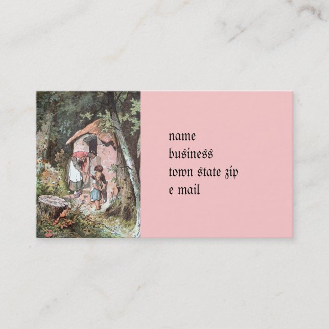 Hansel and Gretel and the Witch at the Door Business Card (Front)