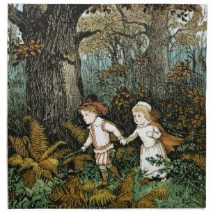 Hansel and Gretel Illustration Cloth Napkin