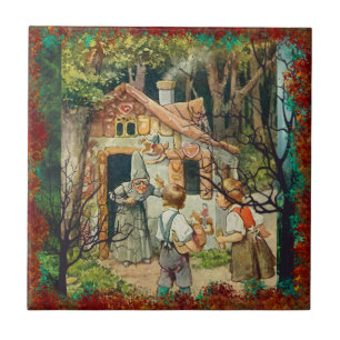 Hansel and Gretel Into the Forest Ceramic Tile