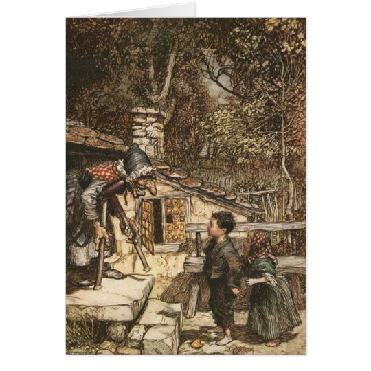 Hansel and Gretel Meet the Witch Card