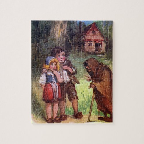 Hansel and Gretel Meet the Witch Jigsaw Puzzle