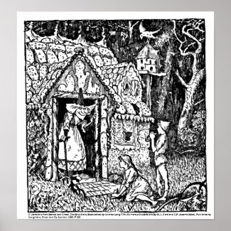 Hansel and Gretel, The Blue Fairy Book  Poster