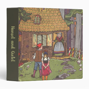 Hansel and Gretel, Vintage Fairy Tale by Hauman 3 Ring Binder
