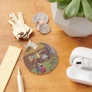 Hansel and Gretel, Vintage Fairy Tale by Hauman Keychain