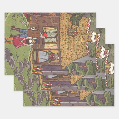 Hansel and Gretel Vintage Fairy Tale by Hauman Wrapping Paper Sheets