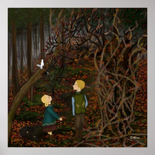 Hansel  Gretel in the Forest Poster