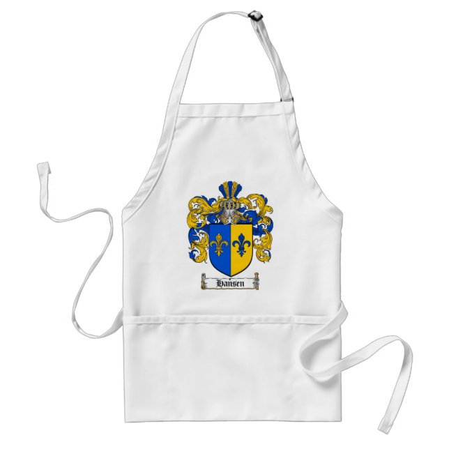 HANSEN FAMILY CREST -  HANSEN COAT OF ARMS ADULT APRON (Front)