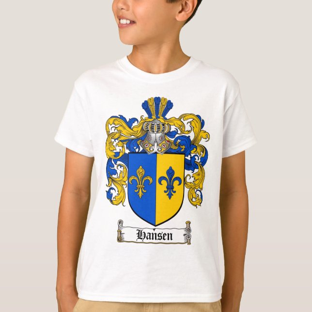 HANSEN FAMILY CREST -  HANSEN COAT OF ARMS T-Shirt (Front)