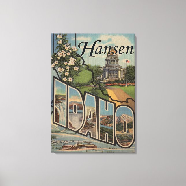 Hansen, IdahoLarge Letter ScenesHansen, ID Canvas Print (Front)
