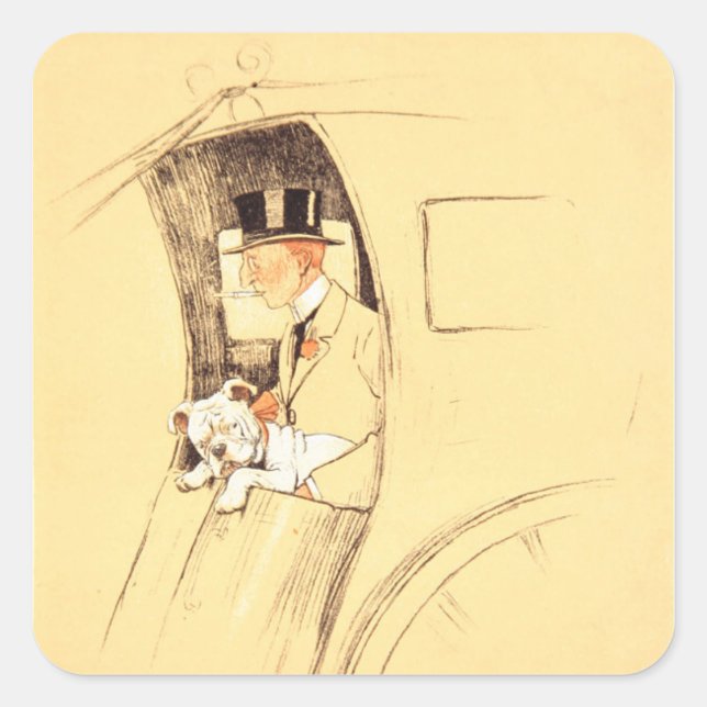 Hansom Cab Square Sticker (Front)