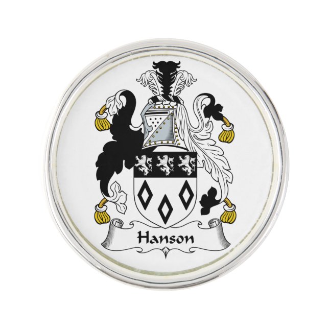 Hanson Family Crest Lapel Pin (Front)