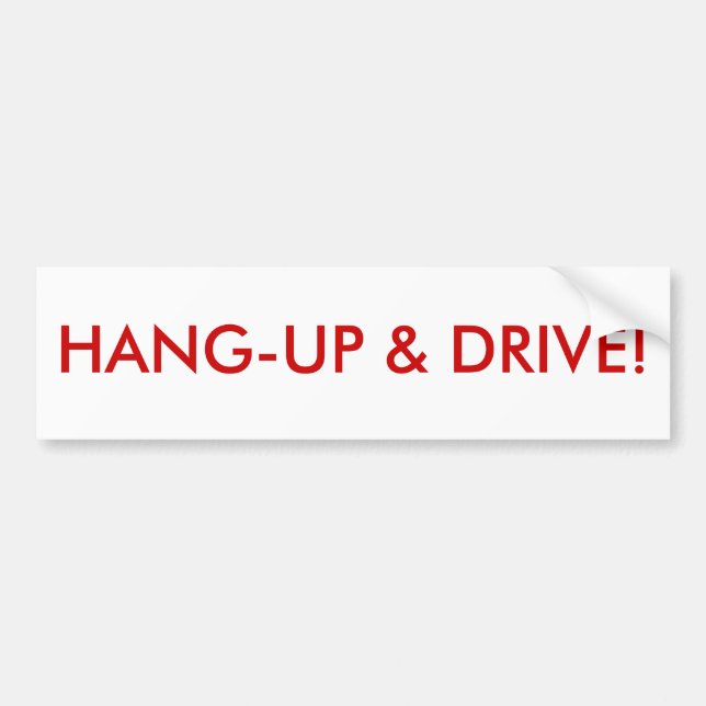 Hant-up & drive bumper sticker (Front)