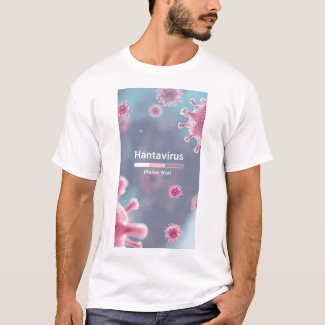 Hantavirus Aesthetic Microbe Art – Funny Science T T-Shirt (Front)