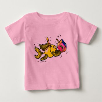 Hanuka Sparky Fish Funny Cute Cartoon Infant Shirt by FabSpark at Zazzle