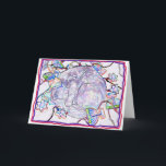 Hanukah Cat Card<br><div class="desc">Original photograph of our cat Lars,  curled up with Hanukah lights</div>