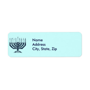Hanukah Menorah Label
