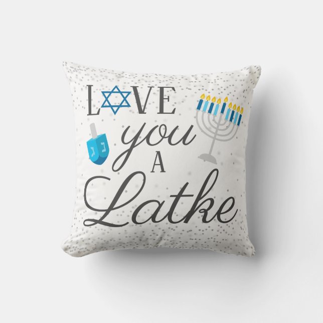 Hanukah Pillow! Throw Pillow (Front)