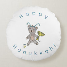 Hanukah round pillow