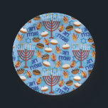 Hanukiahs, Menorahs, and Candles Pattern Paper Plates<br><div class="desc">Throw a spectacular party with fully Hanukiahs,  Menorahs,  and Candles Pattern paper plates to match your theme!</div>