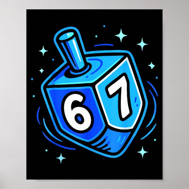 Hanukkah 67 Six Seven Boy Girl Kids 67 Meme Hanukk Poster (Front)