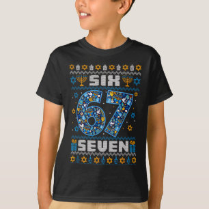 Hanukkah 67 Six Seven Boy Girl Kids 67 Meme Hanukk T-Shirt