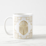 Hanukkah A Great Miracle Happened There Coffee Mug<br><div class="desc">A Gold, Art Deco Hanukkah Mug "A Great Miracle Happened There" Personalize by adding text anywhere on mug. Use your favorite font style, size, color. All design elements can be be edited. Create a simply simple gift by adding some goodies to the mug, wrap it with cellophane and tie it...</div>