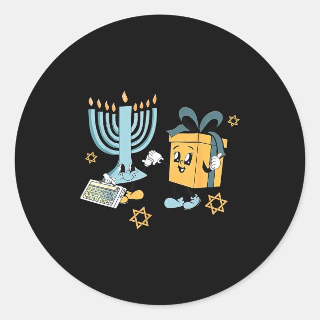 Hanukkah Aac Speech Therast Slp Communication Acce Classic Round Sticker (Front)