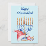 Hanukkah and Christmas Chrismukkah Holiday Card<br><div class="desc">This design may be personalized in the area provided by changing the photo and/or text. Or it can be customized by choosing the click to customize further option and delete or change the color of the background, add text, change the text color or style, or delete the text for an...</div>