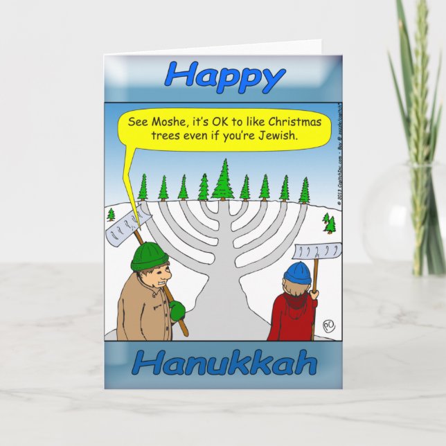 Hanukkah and Christmas holiday season Card (Front)