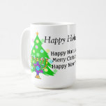 Hanukkah and Christmas Together  Coffee Mug<br><div class="desc">Christmas gifts and Chanukah menorah ornaments for interfaith families who are Jewish and Christian celebrating both holidays this season.</div>