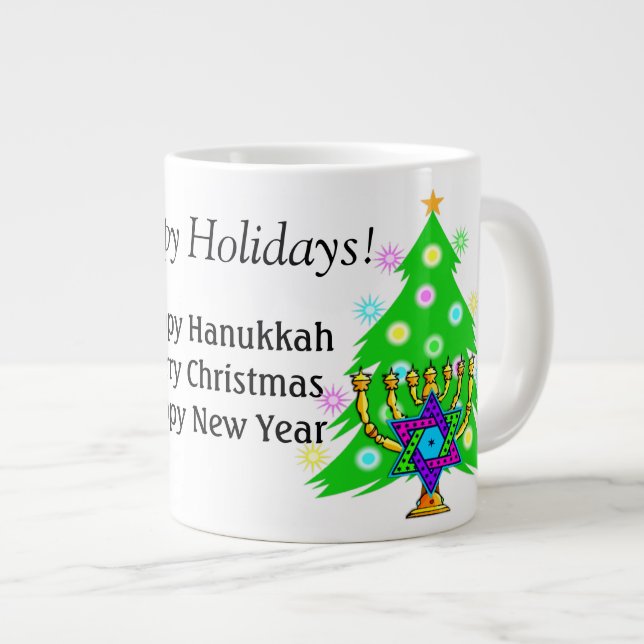 Hanukkah and Christmas Together  Coffee Mug (Front Right)